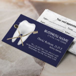 Carte De Rendez-vous Dentist Tooth Logo Marine Blue Dental Office<br><div class="desc">Bureau dentaire Logo dentaire Marine Bleu Dentist Clinique Cartes de rendez-vous.</div>