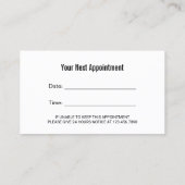 Carte De Rendez-vous Dentist Tooth Logo moderne Black Parties scintilla (Dos)