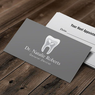 Carte De Rendez-vous Dentist Tooth Logo Soins dentaires professionnels