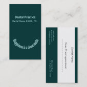 Carte De Rendez-vous Dentiste (Devant / Derrière)