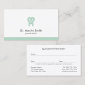 Carte De Rendez-vous Dentiste Avocado Monogramme Dentaire dentaire rend (Devant / Derrière)