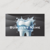 Carte De Rendez-vous Dentiste Blanche dent Moderne Courbes Noires Denta (Devant)