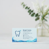 Carte de rendez-vous dentiste bleu sarcelle éclabo (Debout devant)