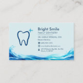 Carte de rendez-vous dentiste bleu sarcelle éclabo (Devant)