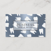 Carte De Rendez-vous Dentiste Dent Dusty Blue Dental Nomination (Devant)