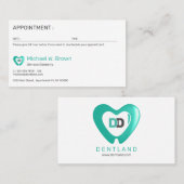 Carte De Rendez-vous Dentiste dentaire (Devant / Derrière)