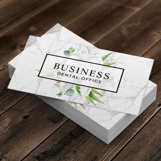 Carte De Rendez-vous Dentiste Dentaire Dentaire Moderne Marbre Nominati