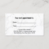 Carte De Rendez-vous Dentiste Dental Nomination Light Bleu (Dos)