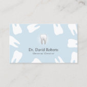 Carte De Rendez-vous Dentiste Dental Nomination Light Bleu (Devant)