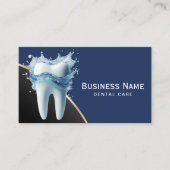 Carte De Rendez-vous Dentiste Dents Eau Dentaire Moderne Marine Bleu De (Devant)