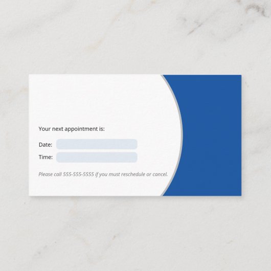 Carte De Rendez-vous Dentiste général | Dents (Dos)