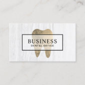Carte De Rendez-vous Dentiste Gold Tooth Elegant Dental Nomination (Devant)