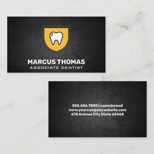 Carte De Rendez-vous Dentiste | Icône dent (Devant / Derrière)