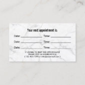 Carte De Rendez-vous Dentiste moderne Diamond Tooth Black Dental Office (Dos)