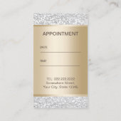 Carte De Rendez-vous Dentiste Moderne Gold & Silver Dental Nomination (Dos)