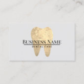 Carte De Rendez-vous Dentiste moderne Gold Tooth Dental Office (Devant)
