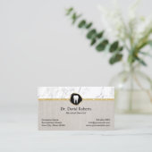 Carte De Rendez-vous Dentiste Moderne Marbre & Linge Dentaire Rendez-vo (Debout devant)