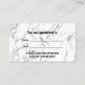 Carte De Rendez-vous Dentiste Moderne Marbre Soins dentaires Rendez-vou (Dos)