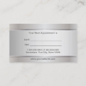 Carte De Rendez-vous Dentiste moderne Silver Dental Nomination dentaire (Dos)