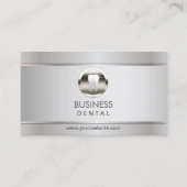 Carte De Rendez-vous Dentiste moderne Silver Dental Nomination dentaire (Devant)