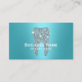 Carte De Rendez-vous Dentiste Moderne Turquoise Dents Métal Dentaire (Devant)