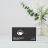 Carte De Rendez-vous Dentiste Noir (Debout devant)