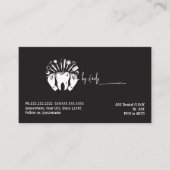 Carte De Rendez-vous Dentiste Noir (Devant)
