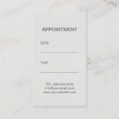 Carte De Rendez-vous Dentiste Nomination Élégant Cuir noir (Dos)