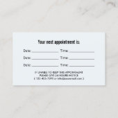 Carte De Rendez-vous Dentiste Propre dentiste Dentelle Bureau Dentaire  (Dos)