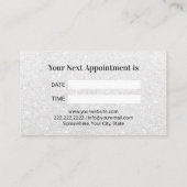 Carte De Rendez-vous Dentiste Rose Parties scintillant or dents dentair (Dos)