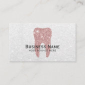 Carte De Rendez-vous Dentiste Rose Parties scintillant or dents dentair (Devant)
