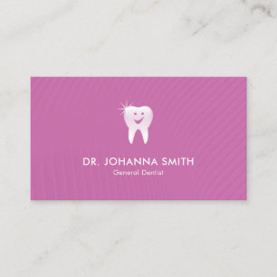 Carte De Rendez-vous Dentiste rose Souriant Dentaire dentaire