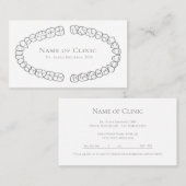 Carte De Rendez-vous Dentiste simple Dents Dentaire Rappel (Devant / Derrière)