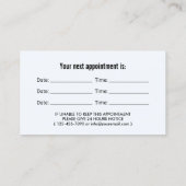 Carte De Rendez-vous Dentiste Soins dentaires de la Marine (Dos)