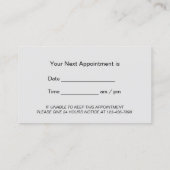 Carte De Rendez-vous Dentiste Stylish Tooth Logo Metallic Soins dentair (Dos)