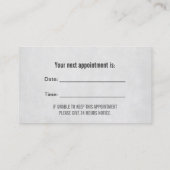 Carte De Rendez-vous Dentiste Typographie dentaire Chalkboard Bureau de (Dos)