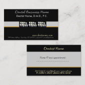 Carte De Rendez-vous Dents orales de blanc de soin de dentiste dentaire (Devant / Derrière)