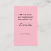 Carte de rendez-vous des brosses de maquillage (Dos)