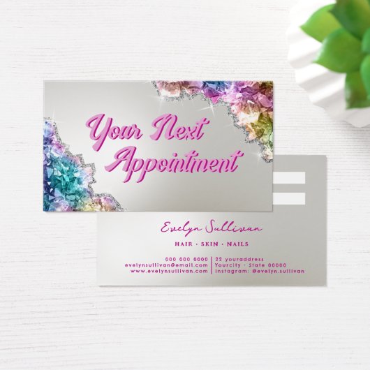 Carte de rendez-vous des cristaux d'iridescente (Bureau)