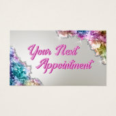 Carte de rendez-vous des cristaux d'iridescente (Devant)