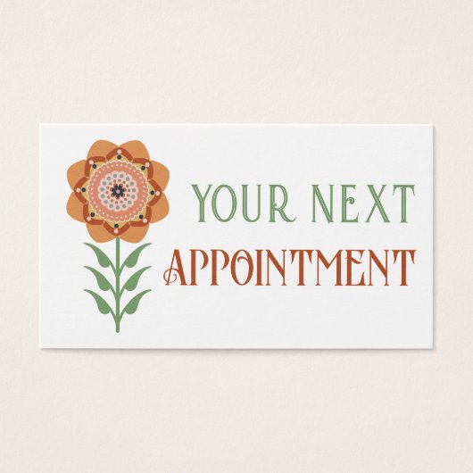 carte de rendez-vous des fleurs d'art (Devant)