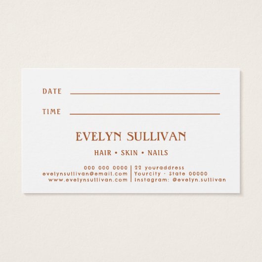 carte de rendez-vous des fleurs d'art (Dos)