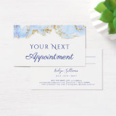 carte de rendez-vous design en marbre bleu (Bureau)