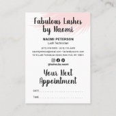 Carte De Rendez-vous Désignation des instructions de suivi de l'extensi (Dos)