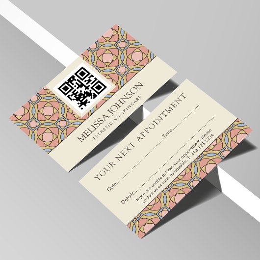 Carte de Rendez-vous d'Esthéticienne Moderne en So