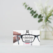 Carte De Rendez-vous Diagramme d'examen oculaire | Lunettes de prescrip (Debout devant)