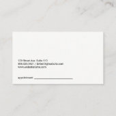 Carte De Rendez-vous Diagramme d'examen oculaire | Lunettes de prescrip (Dos)