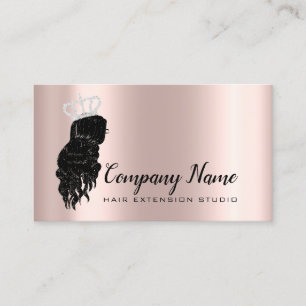 Carte De Rendez-vous Diamant rose d'étincelle de couronne de cheveux