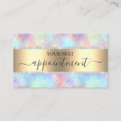 Carte De Rendez-vous Diamants de Parties scintillant Holographique Past (Devant)