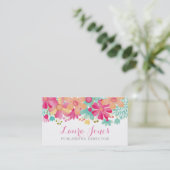 Carte De Rendez-vous Directeur de publication de l'Éditeur Floral Peint (Debout devant)